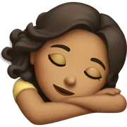 Brunette girl sleeping sticker