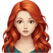beautiful woman with long flowing red hair sticker