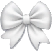 White bow  sticker