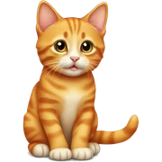Orange tabby kitten sitting sticker