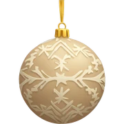 beige Christmas ball decoration sticker