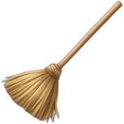 broomstick to clean sticker