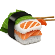 Sushi dish sticker
