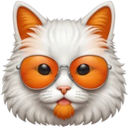 Cat with sunglasses sticker