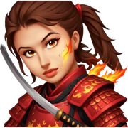 Fire-Wielding Samurai sticker