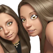 smiling girls with jewelry sticker