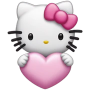 hello kitty cute heart sticker
