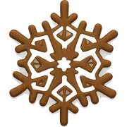 brown snowflake sticker