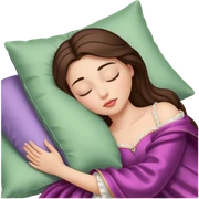 sleeping beauty brunette white girl with a silk pillow sticker