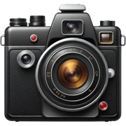 Hyperrealistic, insane detail, 8k, isolated, still life, vintage camera, detailed lens, flash effect, photography-themed. No emoji icons, no emoji faces, no human figures  sticker