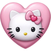 Hello kitty heart  sticker