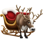 Santa’s sleigh and reindeer but cows instead sticker