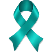 Teal ribbon sticker