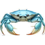 pastel blue crab sticker