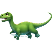 Dinosaur  swims sticker