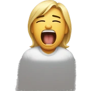 Tired yawning emoji sticker