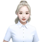 realistic girl in white shirt sticker