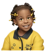smiling boy with earrings sticker
