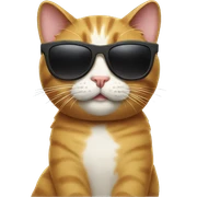 Cat with sunglasses sticker