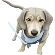 dog in grassy outdoor scene sticker