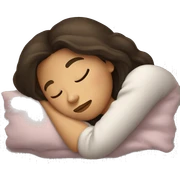 Brunette girl sleeping sticker
