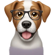 Dog with glasses sticker