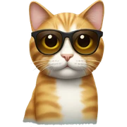 Cat with sunglasses sticker