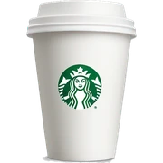 All-white Starbucks cup sticker