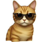 Cat with sunglasses sticker