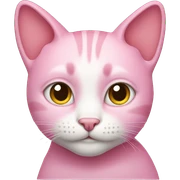 a pink cat sticker