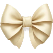 Cream bow sticker