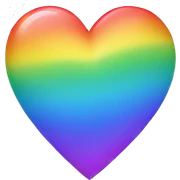 rainbow heart sticker