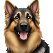 Long haired German shepherd dog sticker