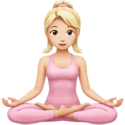 blonde yoga girl light pink clothes n sticker