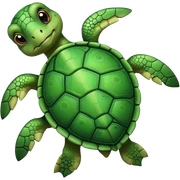 turtle with bows sticker