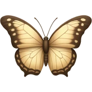Beige butterfly sticker