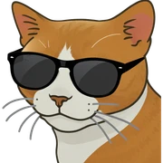 Cat with sunglasses sticker