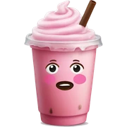 Pink iced coffee sticker