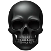 Black skull sticker