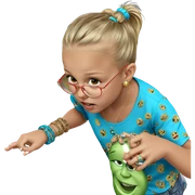 girl showcasing stylish jewelry sticker