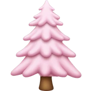 pastel pink christmas tree sticker