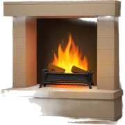Fireplace sticker