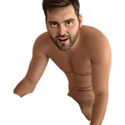 intimate indoor male portrait sticker