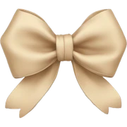 bow beige  sticker