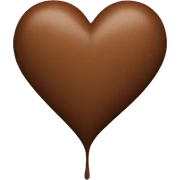 Brown heart sticker