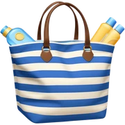summer-themed emoji of a beach bag sticker
