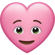 Emoji pink Heart eyes sticker