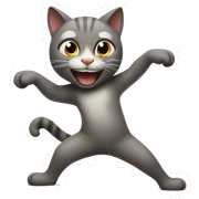 Cat dancing sticker
