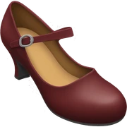 Dark red mary jane shoes sticker
