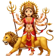 Maa Durga With A Lion sticker